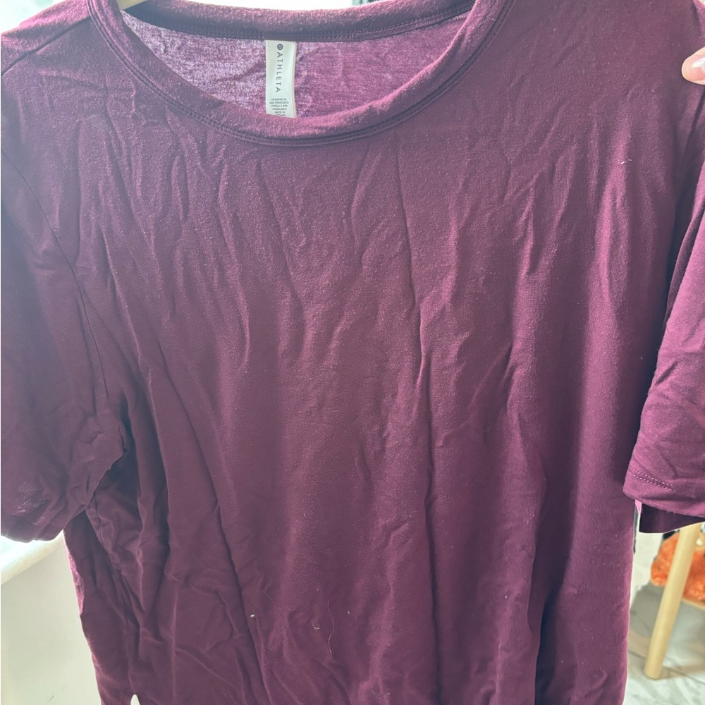 Athleta Red Short Sleeve T-Shirt